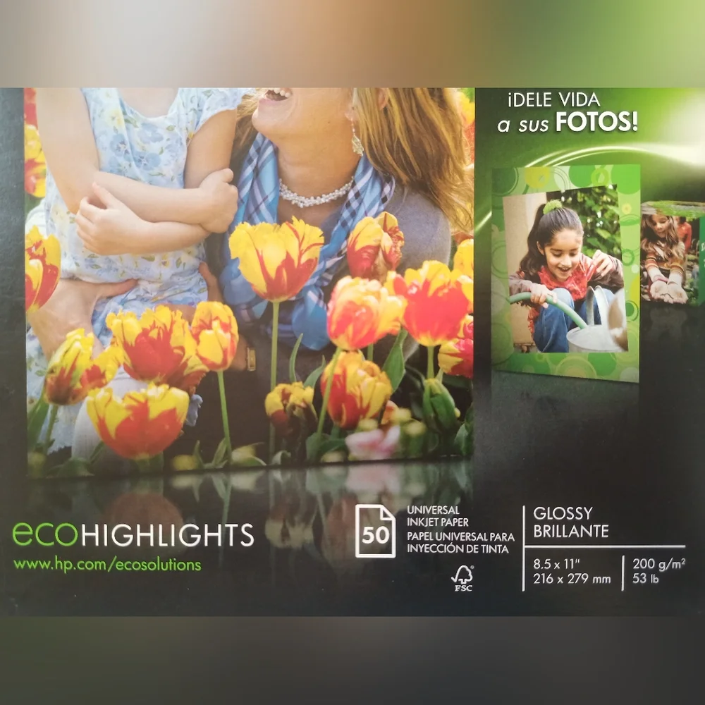 HP Everyday Photo Paper, Glossy, Q8723A, 2 NIB packs (50 sheets each)